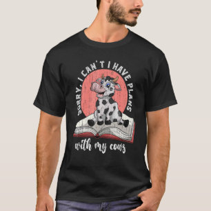 Boer Boekenwurm Schattig Boerderijdier Boek Lezend T-shirt