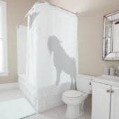 Boer Buck Goat Shadow Silhouette Shadow Buddies Douchegordijn (In situ)