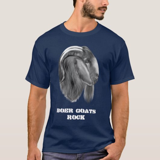 Boer Buck Mannen Dark T-Shirt (Voorkant)