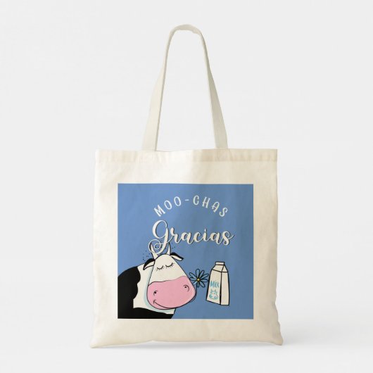 boer cadeau Muchas gracias moo Tote Bag (Achterkant)