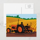 boer die boerderij drijft briefkaart (Voorkant / Achterkant)