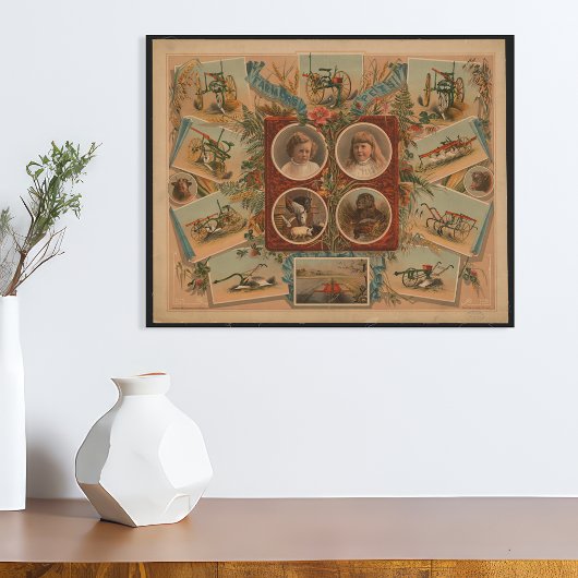 Boer die Gereedschap Omploegt Ephemera Perfect Poster