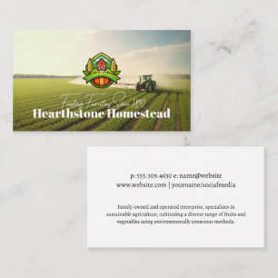 Boer die op het veld werkt Landbouw Visitekaartje