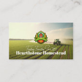 Boer die op het veld werkt | Landbouw Visitekaartje (Voorkant)