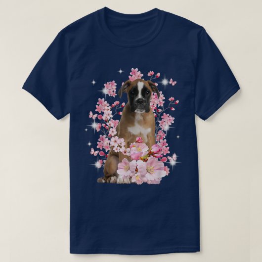 Boer Dog Japanse Cherry Blossom Sakura Flower T-shirt (Design voorkant)