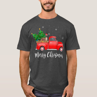 Boer Dog Riding Red Truck Kerstmis T-shirt