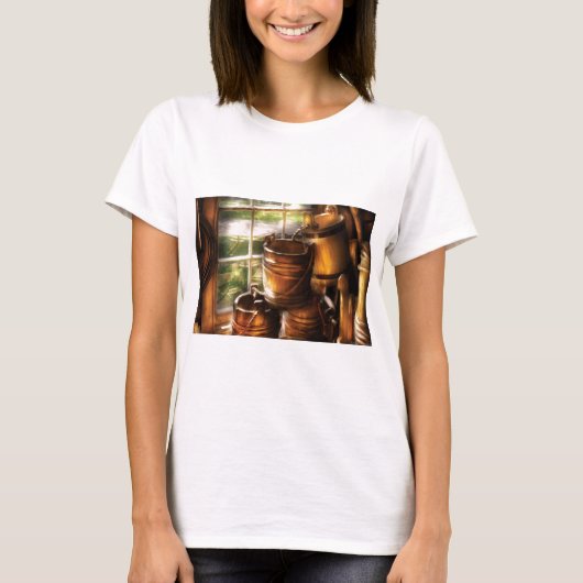 Boer - Een stapel emmers T-shirt (Voorkant)