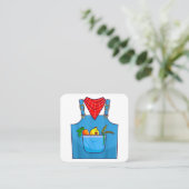 Boer Eenvoudig Schattige Boerderij Vierkante Visitekaartje (Staand voorkant)