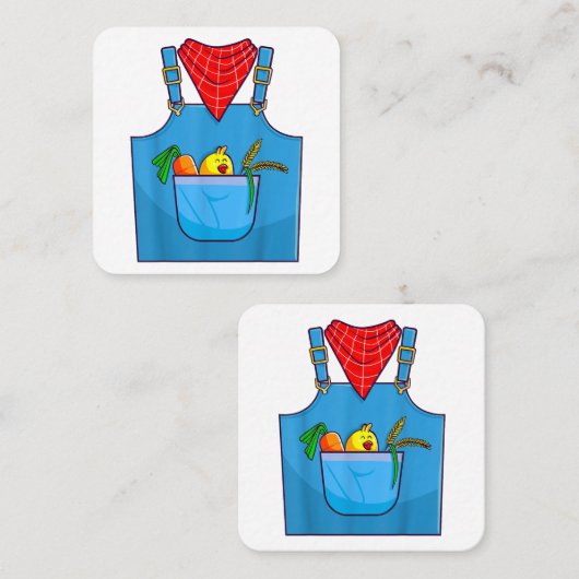 Boer Eenvoudig Schattige Boerderij Vierkante Visitekaartje (Voorkant / Achterkant)