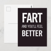 Boer en je voelt je beter, gewoon voor de lol briefkaart (Voorkant / Achterkant)