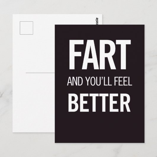 Boer en je voelt je beter, gewoon voor de lol briefkaart (Voorkant / Achterkant)