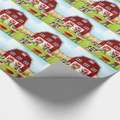 Boer en schuur cadeaupapier (Hoek)