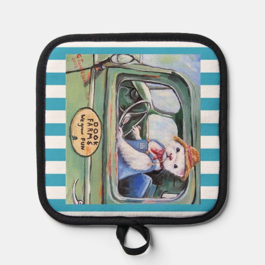 Boer Ferret Oven Mitts & Pot Houders (Voorkant)