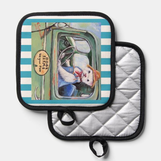 Boer Ferret Oven Mitts & Pot Houders (Voorkant / Achterkant)