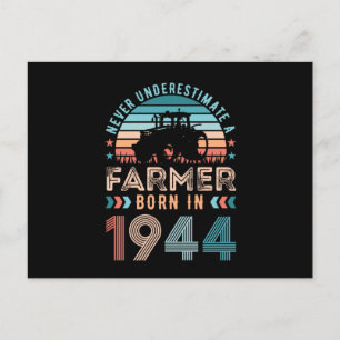 Boer geboren 1944 80ste verjaardag Boeren cadeau R Briefkaart