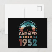 Boer geboren 1952 70ste verjaardag Boeren cadeau R Briefkaart (Voorkant / Achterkant)