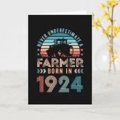 Boer geboren in 1924 100e verjaardag van de boer-  kaart (Gele Bloem)