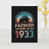 Boer geboren in 1933 90e verjaardag van de boer va kaart (Gele Bloem)