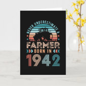 Boer geboren in 1942 80e verjaardag van de boer va kaart (Gele Bloem)