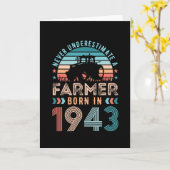 Boer geboren in 1943 80e verjaardag van de boer va kaart (Gele Bloem)