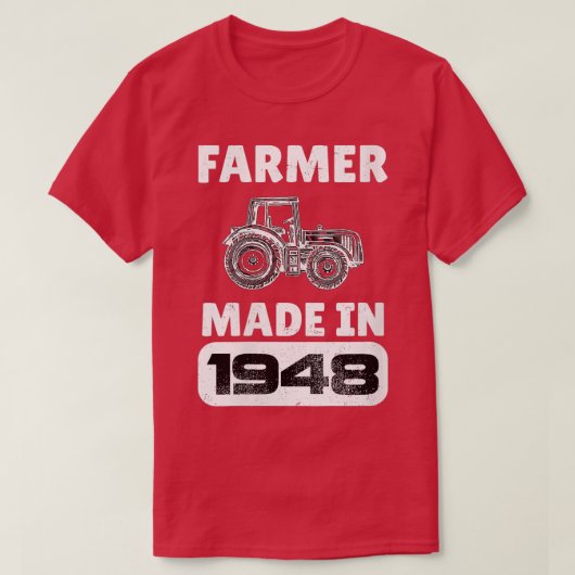 boer geboren in 1948 75 jaar oud Fa T-shirt (Design voorkant)