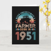 Boer geboren in 1951 70e verjaardag van de boer va kaart (Gele Bloem)