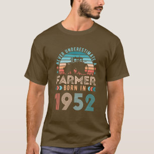Boer geboren in 1952, 70e verjaardag van de boer t-shirt