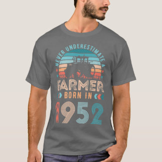 Boer, geboren in 1952 Farming Gift 70th Birthday T-shirt