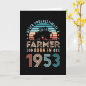 Boer geboren in 1953 70e verjaardag van de boer va kaart (Gele Bloem)