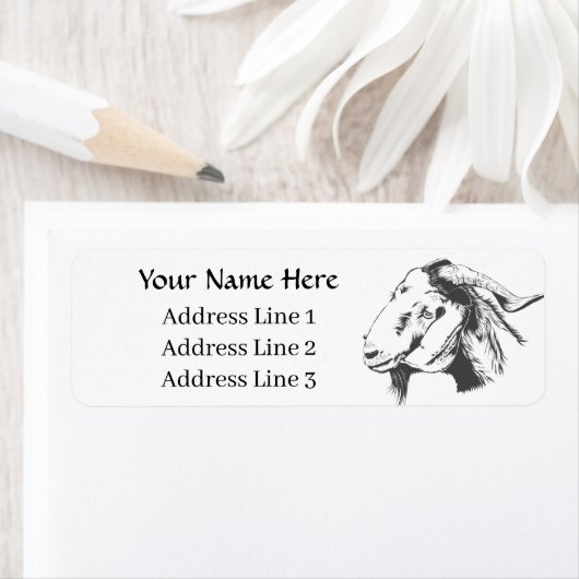 Boer geit retour adres label (Insitu)