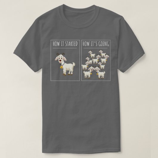 Boer, geit voor geitenlammeren, Boerderij geit T-shirt (Design voorkant)