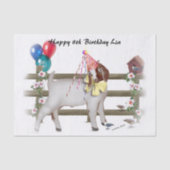 Boer Goat Birthday Party Tissue Paper Tissuepapier (Voorkant)