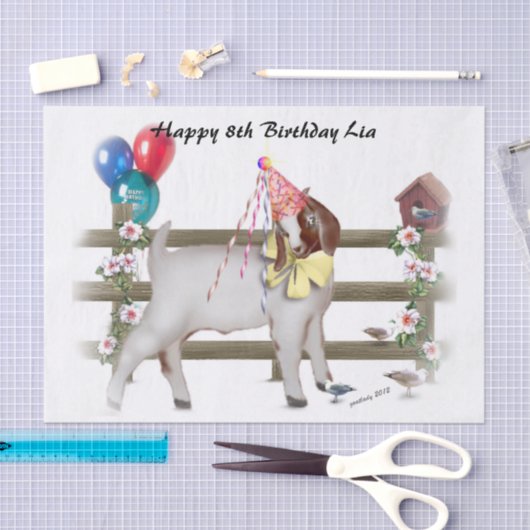 Boer Goat Birthday Party Tissue Paper Tissuepapier (Craft)