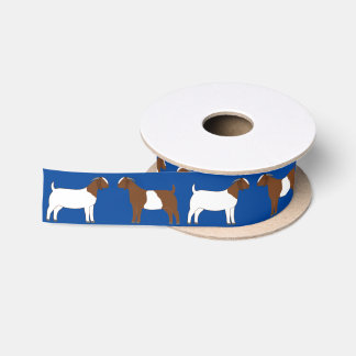 Boer Goat Boerderij Blue Satijnen Lint