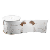 Boer Goat Boerderij White Satijnen Lint (Spoel)