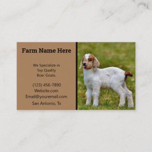 Boer Goat Breeder Visitekaartje