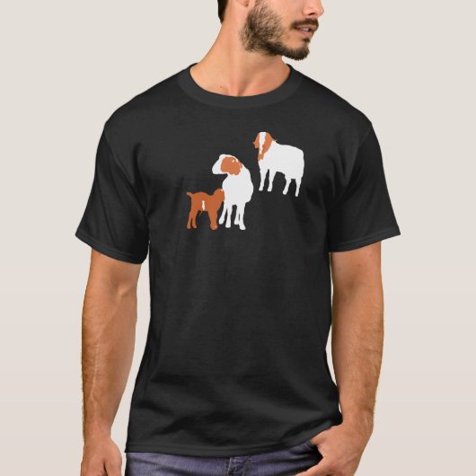 Boer Goat Family T-shirt (Voorkant)