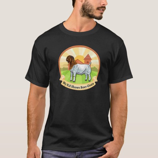 Boer Goat Farm My Kid Shows Boer Goats   T-shirt (Voorkant)