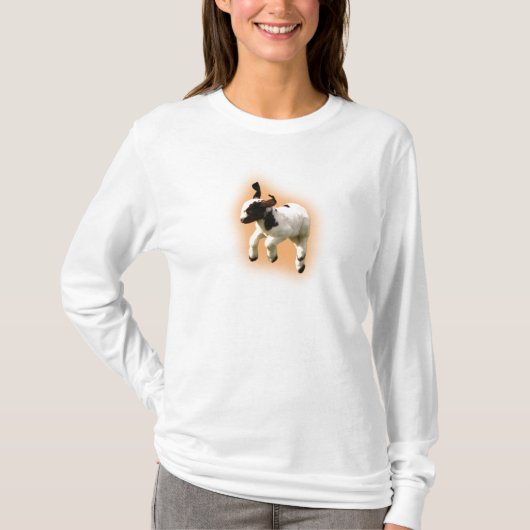 Boer Goat Kind Jumping T-Shirt (Voorkant)