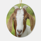 Boer Goat Nanny Kind Keramisch Ornament (Links)