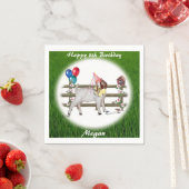 Boer Goat Personalized Birthday Party Napkins Servetten (Insitu)