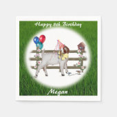 Boer Goat Personalized Birthday Party Napkins Servetten (Voorkant)
