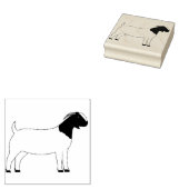 Boer Goat Rubberstempel (Gestempeld)