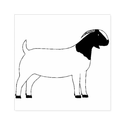 Boer Goat Rubberstempel (Afrduk)