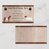 Boer Goat Visitekaartje (Voorkant / Achterkant)