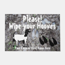 Boer Goat Wipe your Hooves Muddy