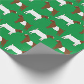 Boer Goats on Green Cadeaupapier (Hoek)