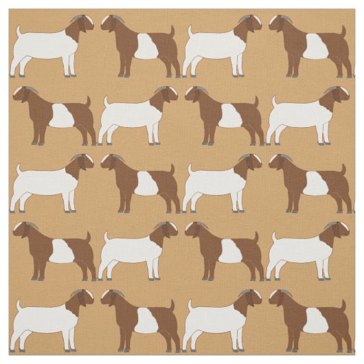 Boer Goats op Tan Stof (Swatch)