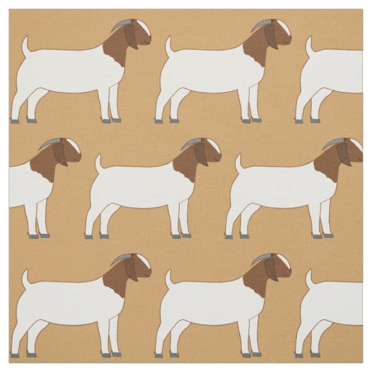 Boer Goats op Tan Stof (Swatch)