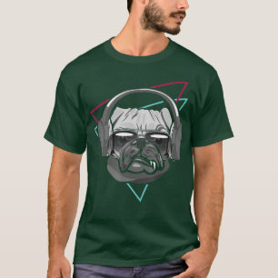 Boer Hond Muziek Hoofdtelefoon Disco DJ Party T-shirt